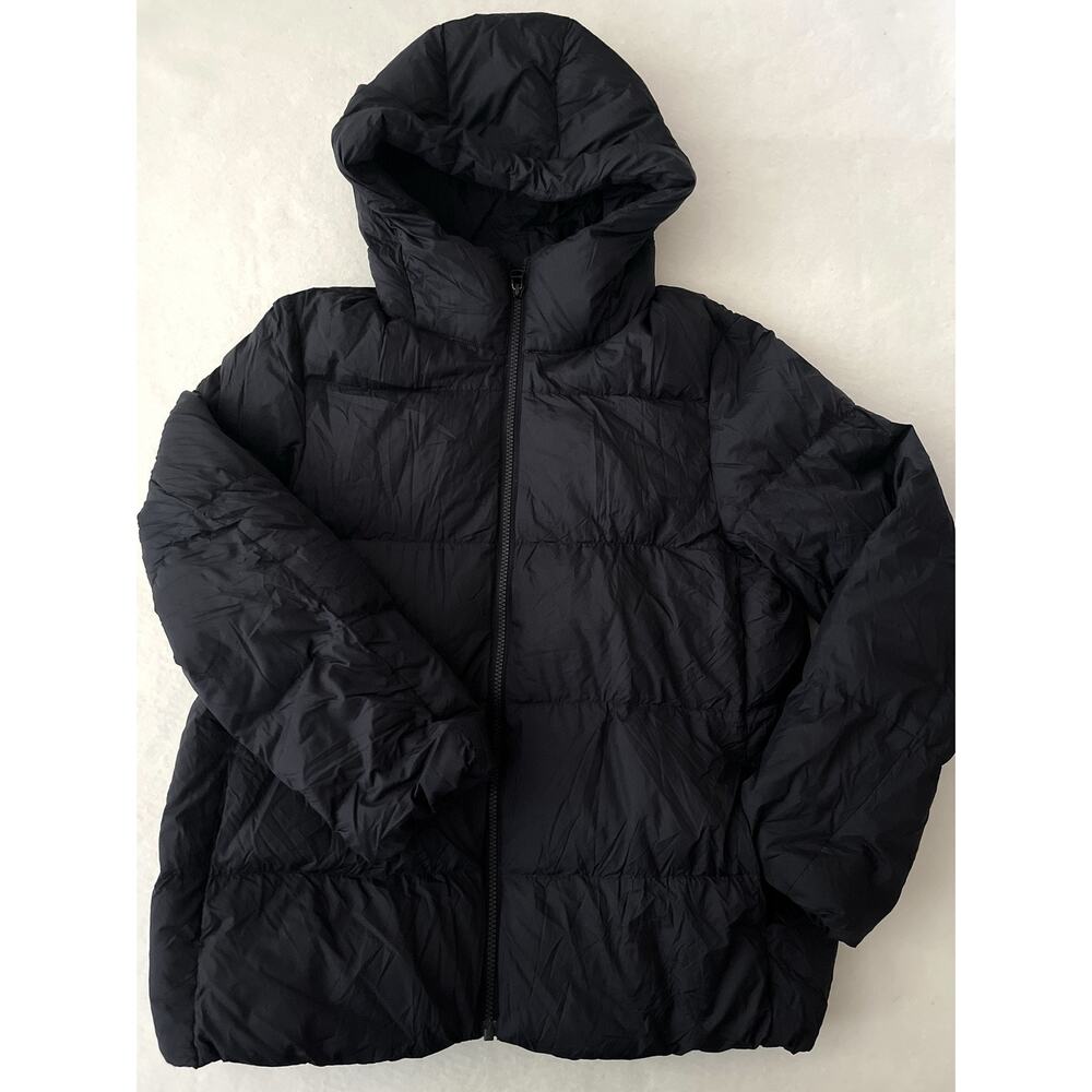 Uniqlo Ultra Light Down Jacket Women S Black Hooded Puffer Packable Winter